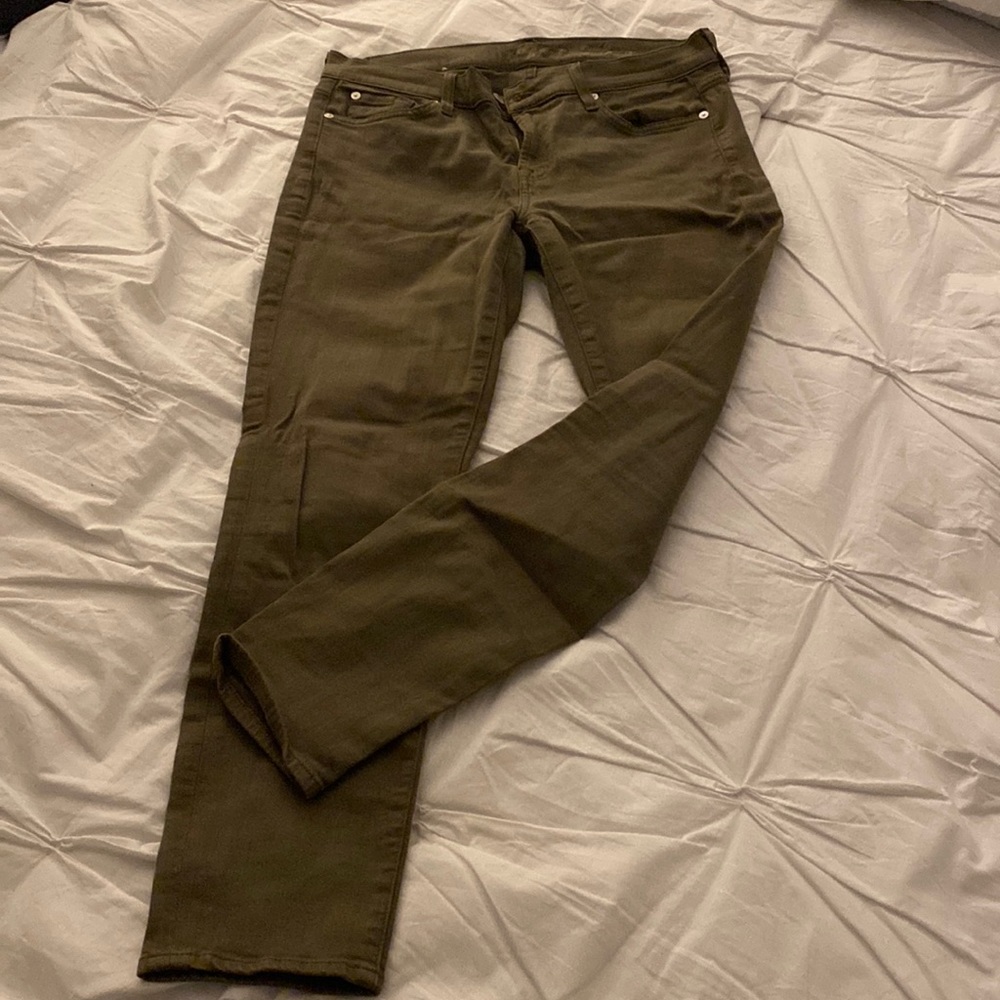 7 for all mankind size 29, army green